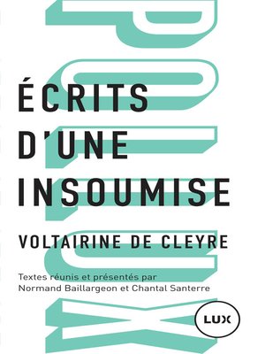 cover image of Écrits d'une insoumise
